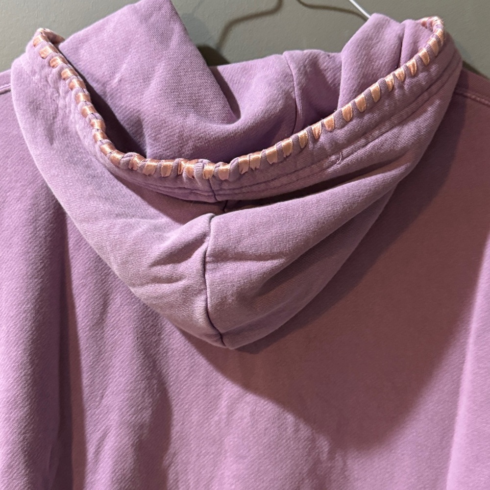 Free People Love Letters Lavender Hoodie Embroidered XS NWT Sold Out Unique - Picture 8 of 8